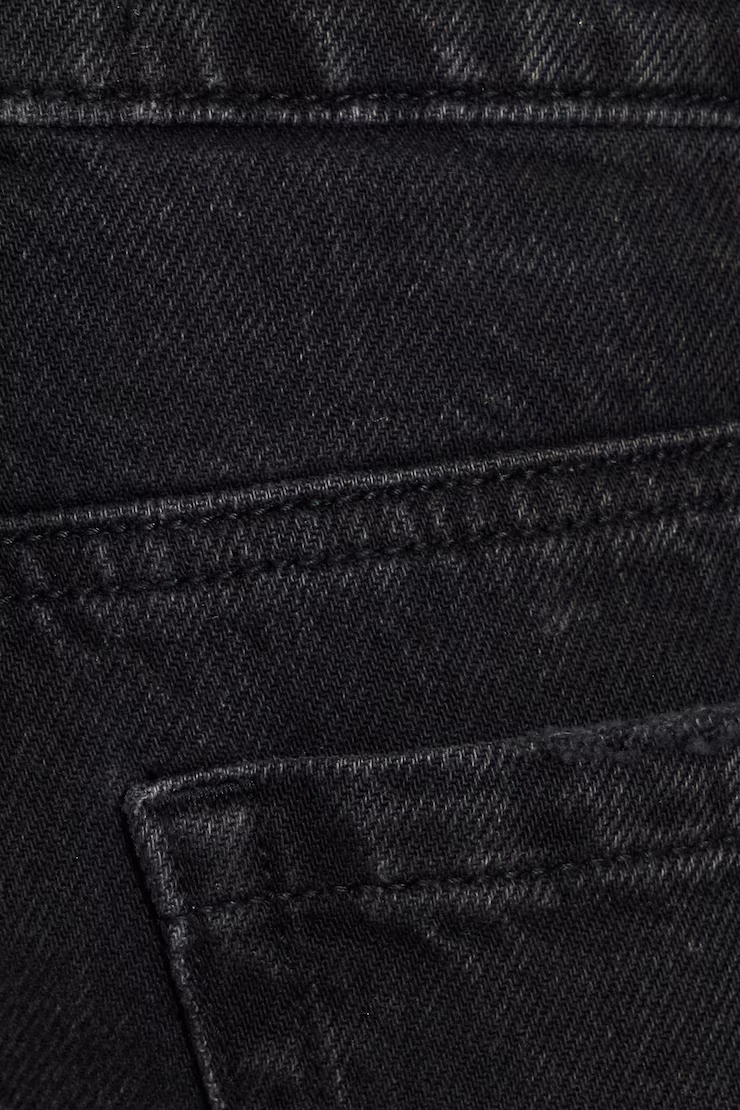 Ultra Low Rise Relaxed Denim Shorts - Image 4