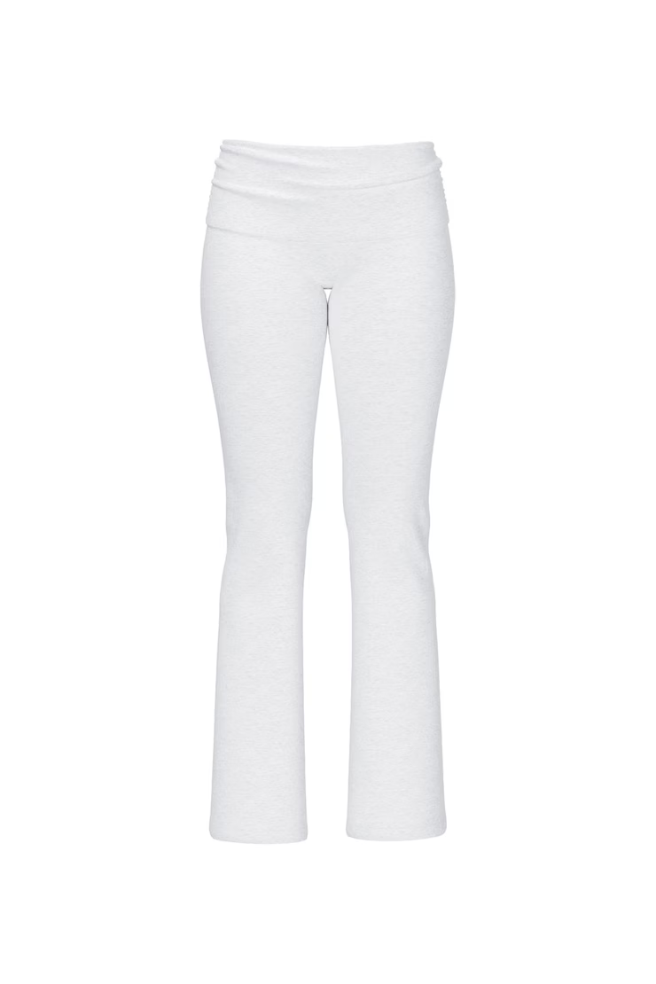 Soft Cotton Fold Over Flare Pants - Image 2
