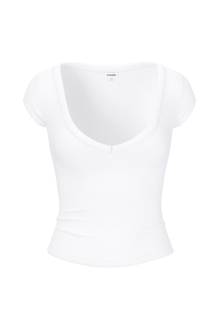 Snatchrib Deep V-Neck T-Shirt - Image 2