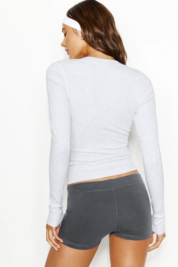 Snatchrib Crewneck Henley Long Sleeve Top - Image 4