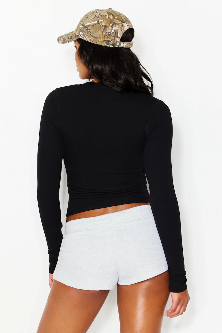 Snatchrib Crewneck Henley Long Sleeve Top - Image 4