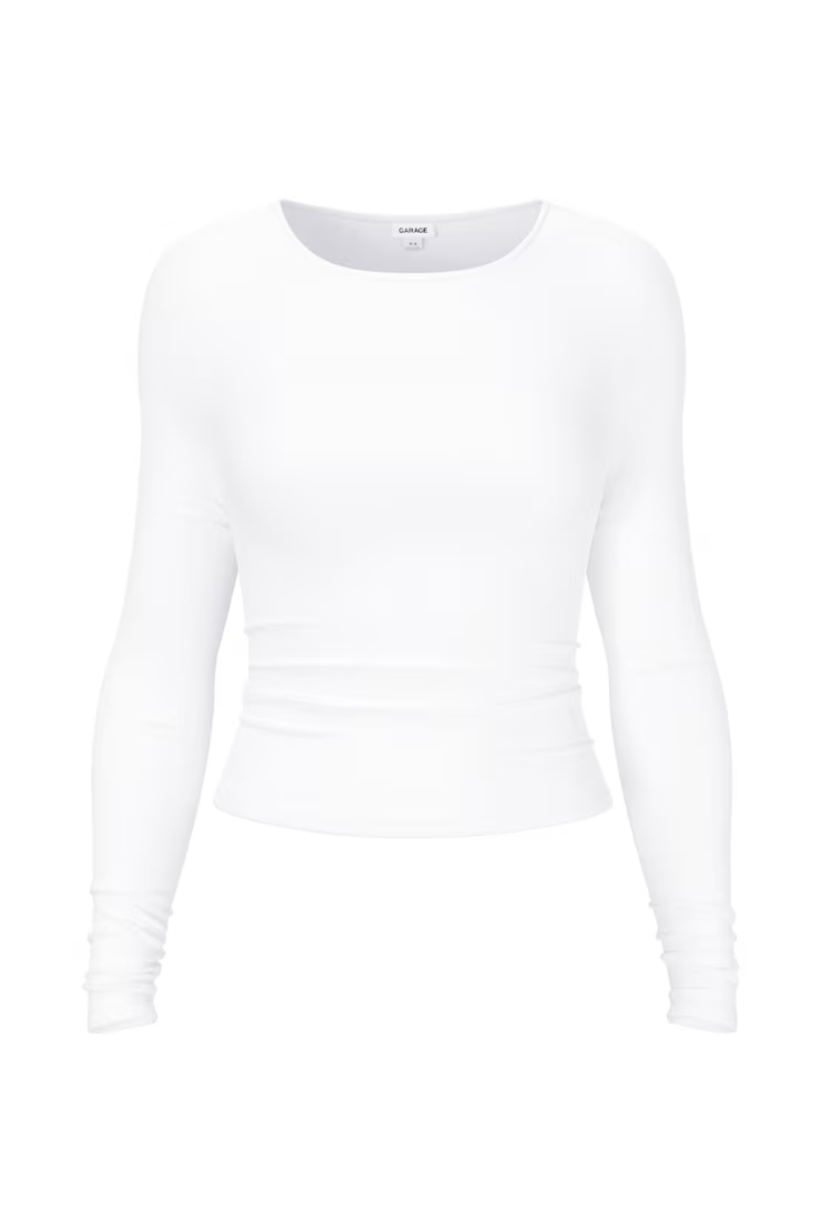 Sleek Crewneck Long Sleeve Top - Image 2