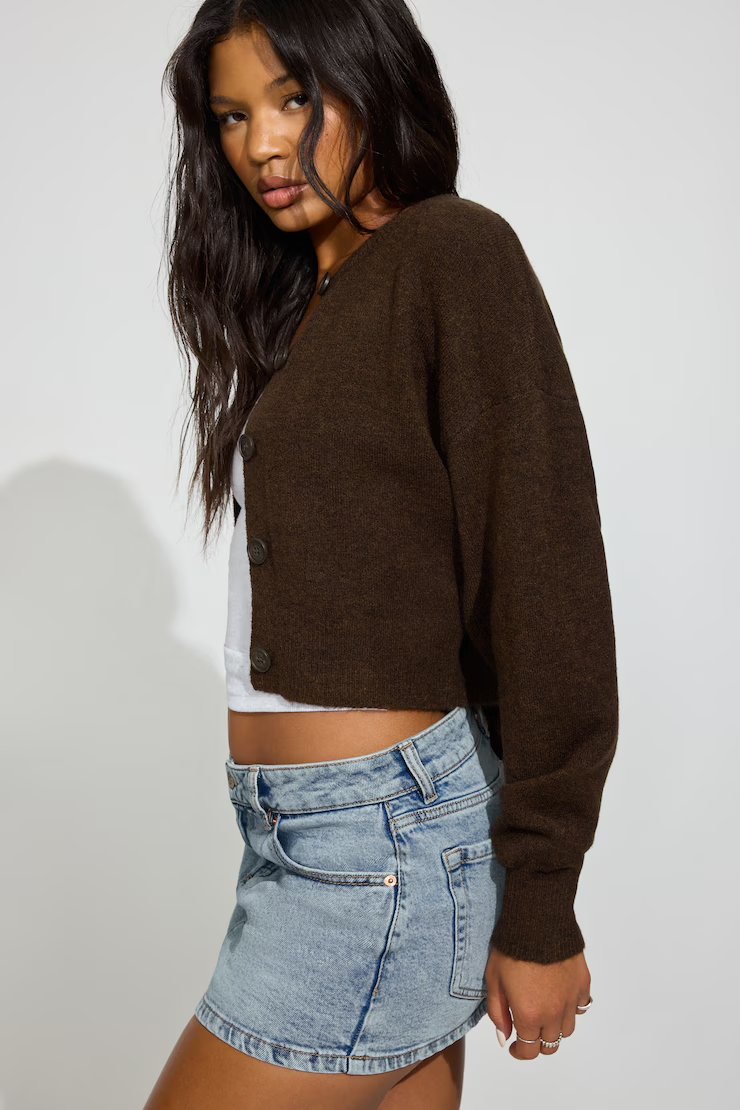 Renee Spongy Cropped Cardigan - Image 2