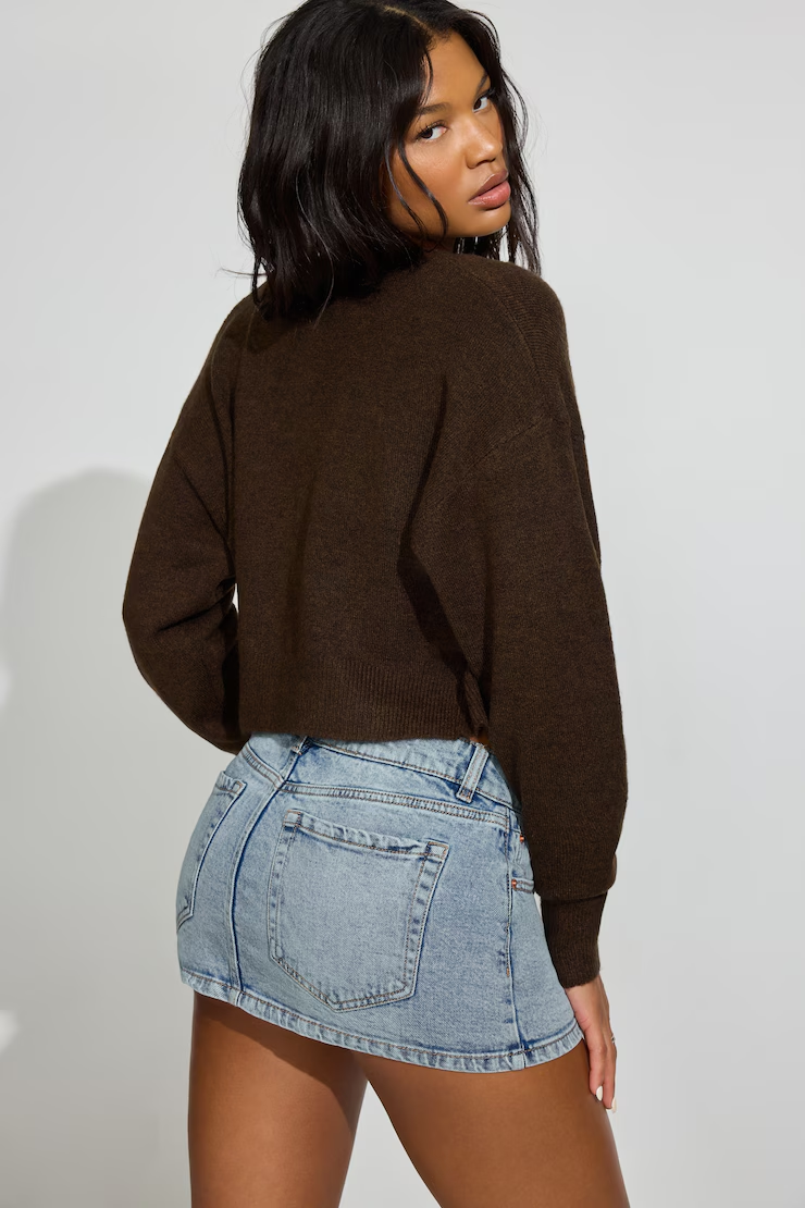 Renee Spongy Cropped Cardigan - Image 4