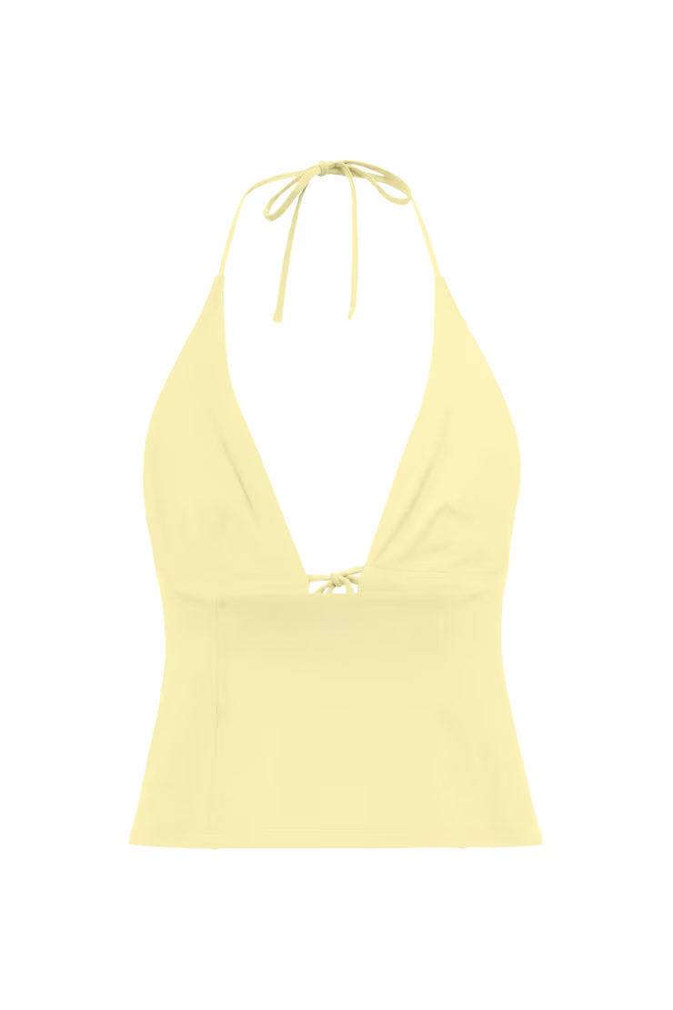 Plunge Tie Front Halter - Image 7