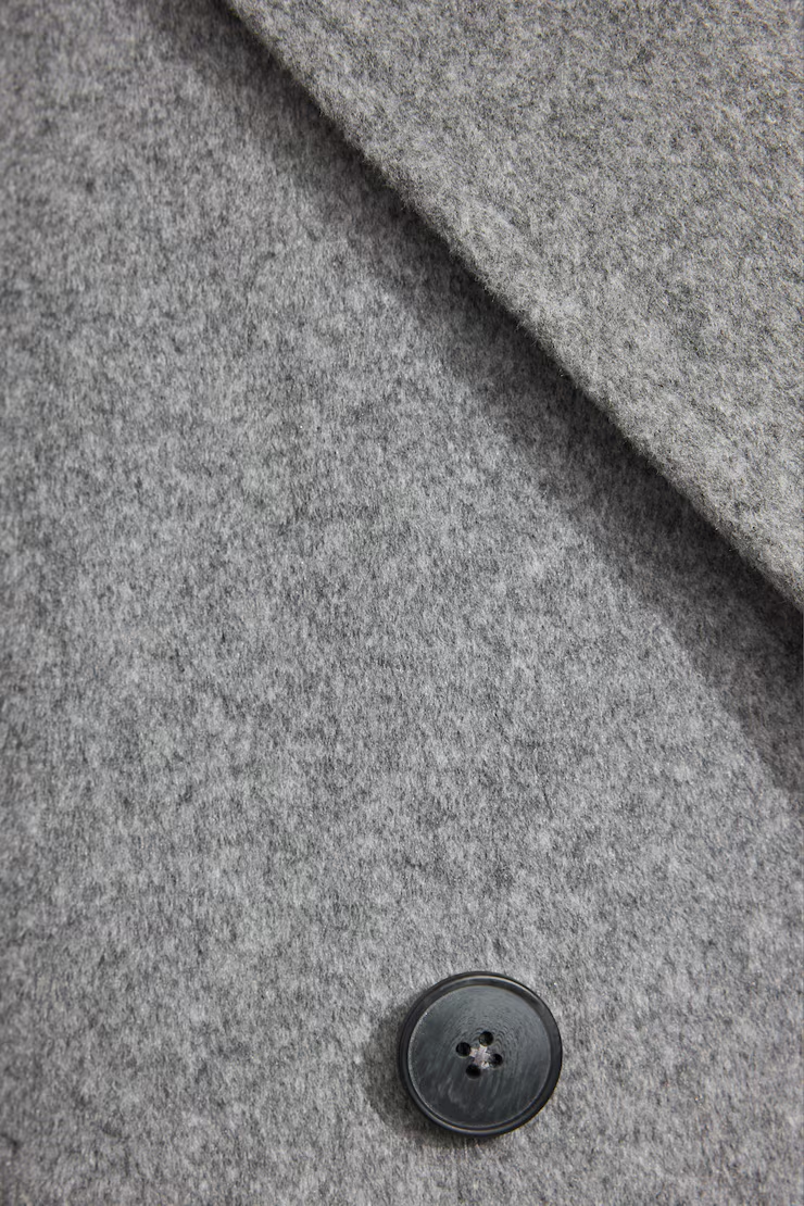 Oversized Long Felted Trench Coat - Image 5