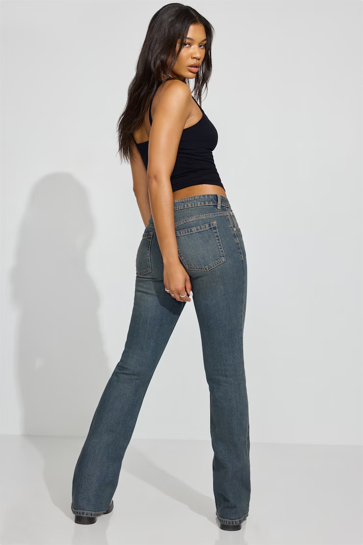 Mid Rise Bootcut Jeans - Image 3
