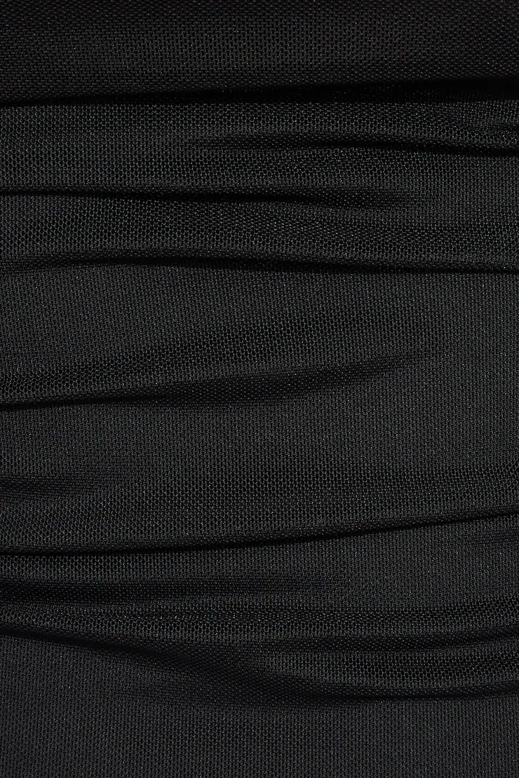 Mesh Ruched Tube Top - Image 4