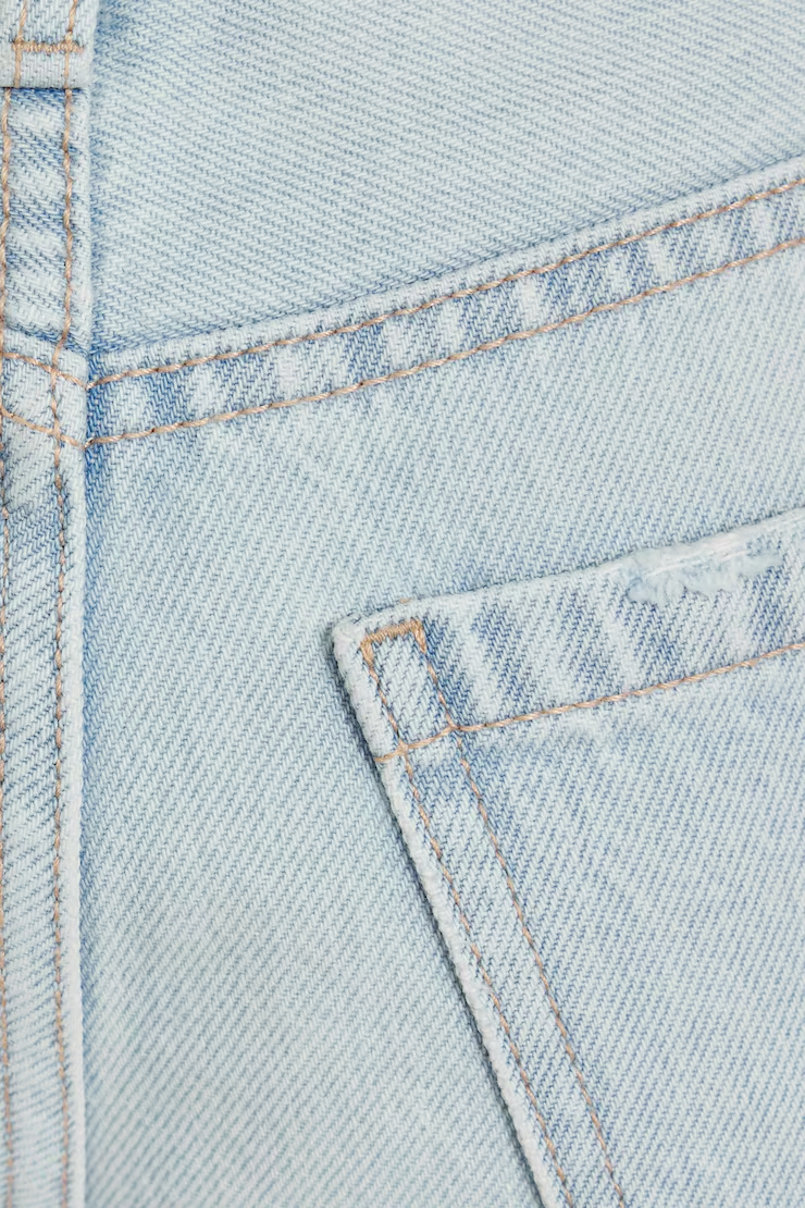 Low Rise Cuffed Denim Shorts - Image 4