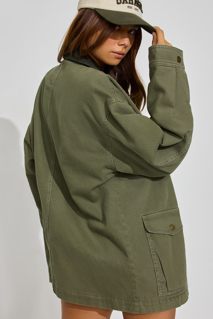 Long Twill Field Jacket - Image 3