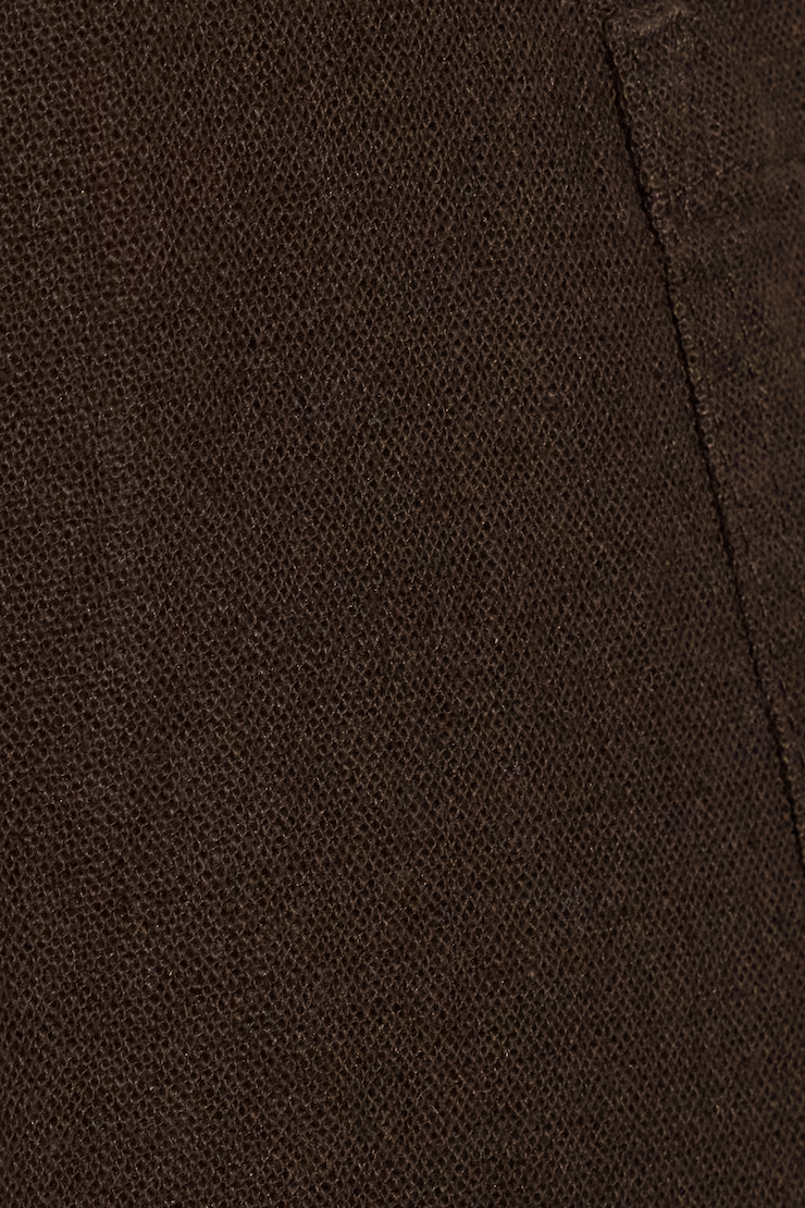 Linen Ribbed Waistband Pull-On Pants - Image 4