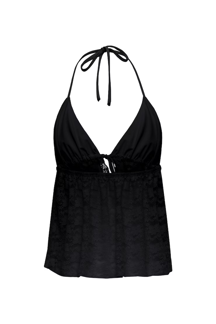 Lace Babydoll Flyaway Halter Top - Image 6