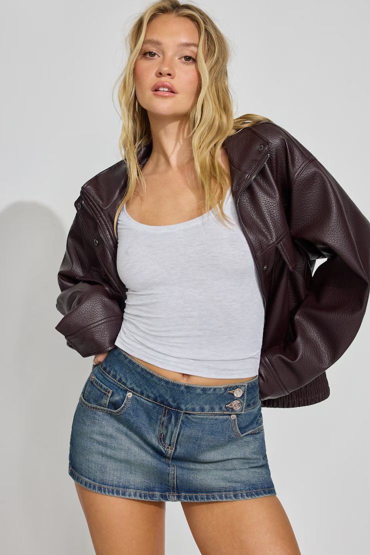 Denim Micro Skort
